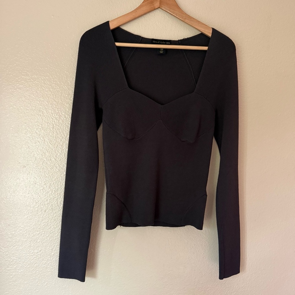 House of Harlow 1960 Ribbed Long Sleeve Top